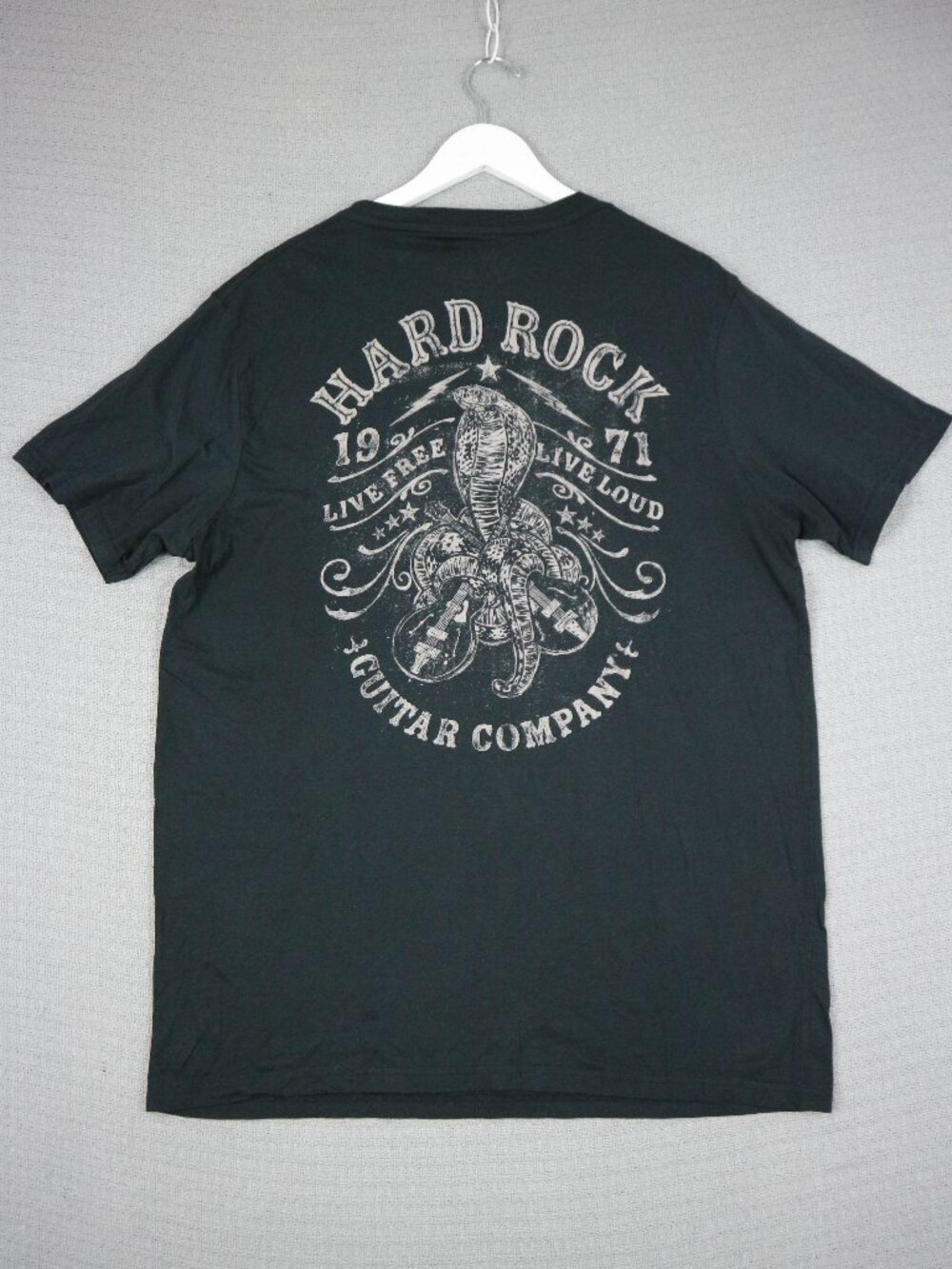Hard Rock Guitar Company Mens Black Tee Sydney